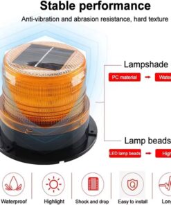Alternative view of Solar Magnetic Warning Yellow Beacon Light