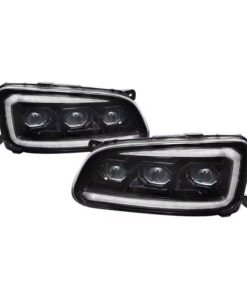 Suitable For All Hino FD FE FC GH GD FG RH LH Black LED Headlight Assembly Pair (Aftermarket)