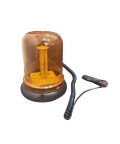 Cigarette Lighter Powered Magnetic Warning Dome Yellow Beacon Light